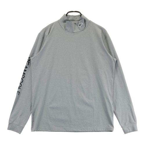 美品 BEAMS GOLF ビームス 長袖モックネック Lサイズ グレー BEAMS GOLF ビームスゴルフ ハイネック長袖Tシャツ グレー系 サイズ：L